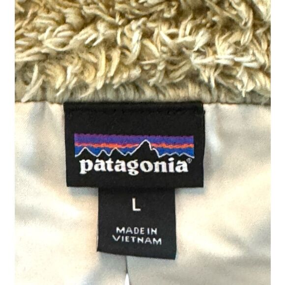 Patagonia Women's Fuzzy El Cap Khaki with Bleached Stone Zip-Up Vest Size Large - Picture 6 of 10